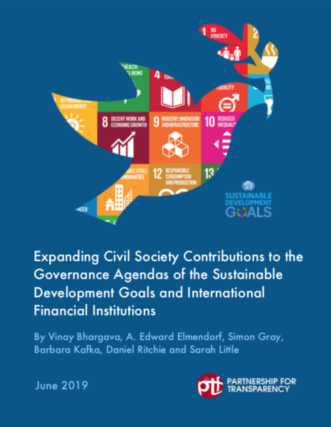 Expanding Civil Society Contributions to the Governance Agendas of Sustainable Development Goals and International Financial Institutions is a resource to understand the potential contribution of civil society and provide recommendations for how it can be realized. The report examines the various roles CSOs play in improving government transparency, accountability and inclusiveness and controlling corruption, reviewing the evidence on what works and what does not. It presents analysis and evidence-driven recommendations to accelerate progress.